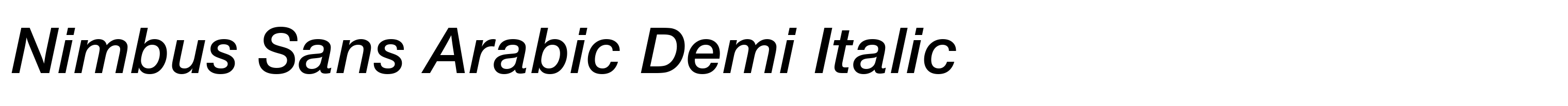 Nimbus Sans Arabic Demi Italic